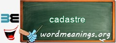 WordMeaning blackboard for cadastre